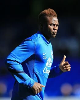 Images Dated 29th September 2012: Magaye Gueye Scores the Thrilling Third Goal: Everton's 3-1 Triumph Over Southampton at Goodison