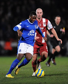 FA Cup : Round 3 : Cheltenham Town 1 V Everton 5 : Whaddon Road : 07-01-2013 Prints: Magaye Gueye's Brilliant Performance: Everton Crushes Cheltenham Town 5-1 in FA Cup Third Round (07-01-2013)