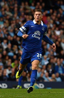Season 2013-14 Prints: Manchester City Thrashes Everton 3-1: Ross Barkley's Struggle at Etihad Stadium (5-10-2013)