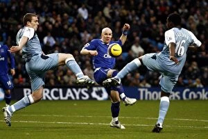 Images Dated 1st January 2007: Manchester City v Everton Andrew Johnson is challenged by Nedum Onuoha and Richard Dunne