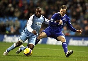 Images Dated 1st January 2007: Manchester City v Everton - Darius Vassell and Evertons James McFadden