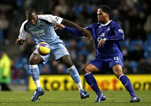 Framed Print : Manchester City v Everton Ishmael Miller and Joleon Lescott Framed Print : Manchester City v Everton Ishmael Miller and Joleon Lescott