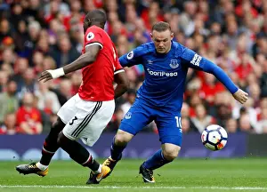 Soccer Football Prints: Manchester United vs. Everton: Clash of the Reds - Wayne Rooney vs