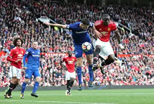 Premier League Prints: Manchester United vs. Everton: Intense Battle for the Ball between Eric Bailly and Michael Keane (Premier League)