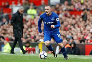 Soccer Football Prints: Manchester United vs. Everton: Wayne Rooney at Old Trafford during the Premier League Match