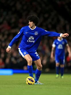 Images Dated 10th February 2013: Manchester United's 2-0 Victory Over Everton: Marouane Fellaini's Day at Old Trafford