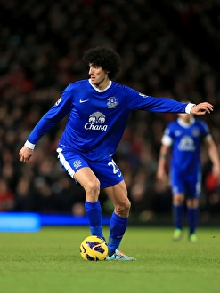 Manchester United 2 V Everton 0 : Old Trafford : 10-02-2013 Prints: Manchester United's 2-0 Victory Over Everton: Marouane Fellaini's Day at Old Trafford (Barclays Premier League)