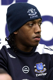 Manuel Fernandes Faces Off: Everton vs. Wigan Athletic, Barclays Premier League Clash, January 2008