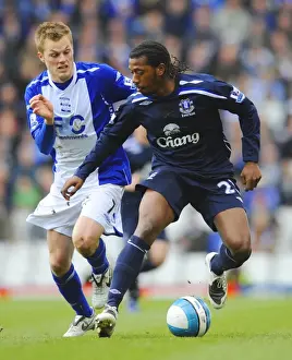 Birmingham V Everton Prints: Manuel Fernandes vs Sebastian Larsson: A Battle in the Barclays Premier League - Everton vs Birmingham City