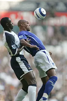 Tottenham V Everton Prints: Marcus Bent Shields Off Ledley King: Everton Teams Up in Defensive Stand
