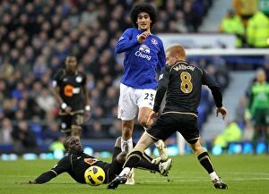 11 December 2010 Everton v Wigan Athletic Collection: Marouane Fellaini in Action: Everton vs. Wigan Athletic (11 December 2010)