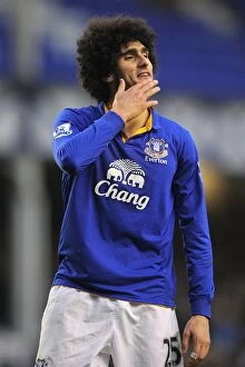 Images Dated 21st January 2012: Marouane Fellaini in Action: Everton vs. Blackburn Rovers, Goodison Park - Premier League Thriller