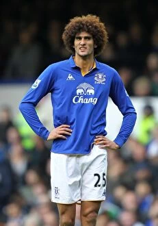 Images Dated 29th October 2011: Marouane Fellaini in Action: Everton vs Manchester United, Barclays Premier League