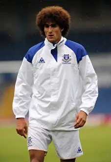 15 July 2011 Bury V Everton Prints: Marouane Fellaini in Action: Everton's Dominant Performance against Bury (15 July 2011)