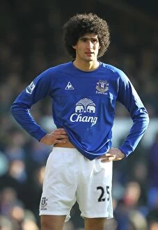 29 January 2011 Everton v Chelsea Collection: Marouane Fellaini: Everton's Leading Force Against Chelsea in FA Cup Fourth Round at Goodison Park