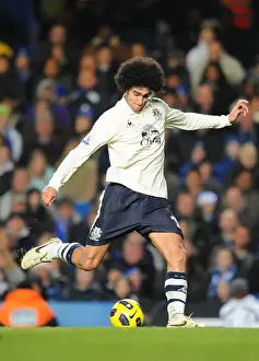 Marouane Fellaini Prints: Marouane Fellaini: Everton's Powerful Midfield Enforcer