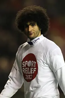 13 March 2012 V Liverpool, Anfield Prints: Marouane Fellaini: Everton's Unyielding Presence in the Premier League Showdown at Anfield (13 March 2012)