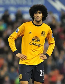 01 May 2012 V Stoke City, Britannia Stadium Prints: Marouane Fellaini Leads Everton at Britannia Stadium (01 May 2012)