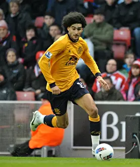01 May 2012 V Stoke City, Britannia Stadium Prints: Marouane Fellaini Leads Everton Charge Against Stoke City at Britannia Stadium (01 May 2012)