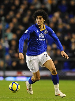 FA Cup - Round 4 - Everton V Fulham - 27 January 2012 Prints: Marouane Fellaini Leads Everton in FA Cup Battle against Fulham at Goodison Park