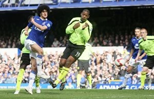 Images Dated 5th April 2009: Marouane Fellaini Scores Everton's Second Goal Against Wigan Athletic (05/04/09)