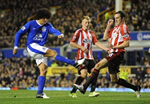Everton 2 V Sunderland 1 : Goodison Park : 10-11-2012 Prints: Marouane Fellaini Scores First Goal for Everton Against Sunderland (10-11-2012)