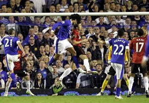 Everton 1 v Manchester United 0 : Goodison Park: 20-08-2012 Collection: Marouane Fellaini Scores the Opener: Everton's Thrilling Victory over Manchester United