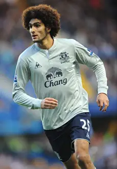 15 October 2011 Chelsea V Everton Prints: Marouane Fellaini's Battle at Stamford Bridge: Everton's Midfield Masterpiece (15 October 2011)