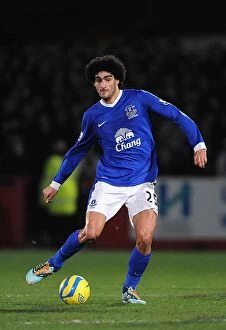 Images Dated 7th January 2013: Marouane Fellaini's Brace: Everton's Dominant 5-1 FA Cup Win over Cheltenham Town (January 7, 2013)
