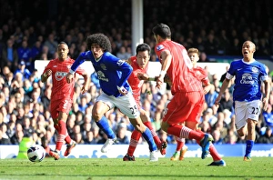 Everton 3 V Southampton 1 : Goodison Park : 29-09-2012 Prints: Marouane Fellaini's Breakthrough: Everton's 3-1 Victory Over Southampton (September 29)
