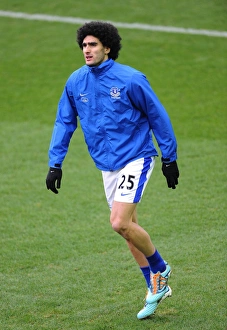 Everton 0 V Swansea City 0 : Goodison Park : 12-01-2013 Prints: Marouane Fellaini's Determined Performance at Goodison Park: Everton vs Swansea City