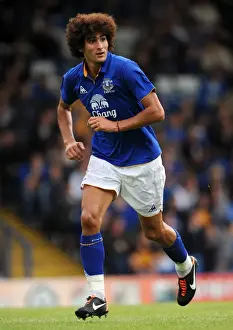 Framed Print : Marouane Fellaini's Dominant Display: Everton's Victory over Bury (15 July 2011)