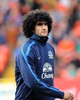 Images Dated 19th July 2012: Marouane Fellaini's Dominant Performance: Everton's Pre-Season Victory at Tannadice Park