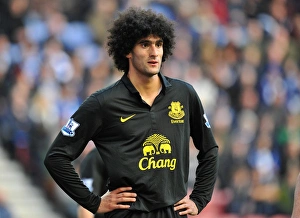 Wigan Athletic 2 V Everton 2 : DW Stadium : 06-10-2012 Prints: Marouane Fellaini's Dramatic Show: Everton's Thrilling 2-2 Draw Against Wigan Athletic