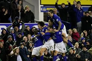 FA Cup - Round 4 - Everton v Fulham - 27 January 2012 Collection: Marouane Fellaini's FA Cup Goal: Everton's Second Strike Against Fulham (January 2012)