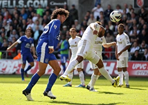 Swansea City 0 V Everton 3 : Liberty Stadium : 22-09-2012 Prints: Marouane Fellaini's Third Goal: Everton's 3-0 Dominance Over Swansea City (22-09-2012)