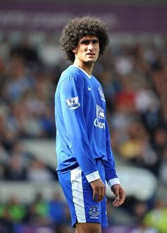 Images Dated 1st September 2012: Marouane Fellaini's Leadership: Everton's 2-0 Victory Over West Bromwich Albion (September 1, 2012)