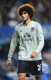 15 October 2011 Chelsea V Everton Prints: Marouane Fellaini's Midfield Battle at Stamford Bridge: Everton vs