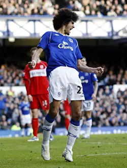 Everton V Middlesbrough FA Cup Prints: Marouane Fellaini's Reaction: Everton's FA Cup Quarterfinal Clash with Middlesbrough (08/09)