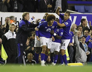 21 September 2011, Carling Cup Round 3 Everton V West Bromwich Albion Prints: Marouane Fellaini's Thrilling Carling Cup Goal: Everton's Triumph Over West Bromwich Albion (September 21)