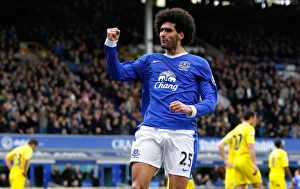 Everton 3 V Reading 1 : Goodison Park : 02-03-2013 Prints: Marouane Fellaini's Thrilling Goal: Everton's Triumph Over Reading (3-1)