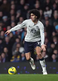 14 January 2012, Aston Villa V Everton Prints: Marouane Fellaini's Thrilling Performance: Everton vs