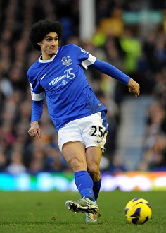 Everton 3 V Aston Villa 3 : Goodison Park : 02-02-2013 Prints: Marouane Fellaini's Unforgettable Display: Everton vs