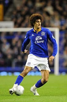 Images Dated 21st September 2011: Marouane Fellaini's Unforgettable Performance: Everton's Thrilling Carling Cup Victory over West