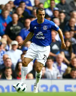 May 2011: Everton's Leon Osman Faces Manchester City in Barclays Premier League Showdown at Goodison Park