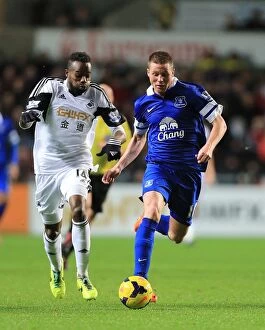 Images Dated 22nd December 2013: McCarthy's Battle: Everton's Win Against Swansea City (December 22, 2013)