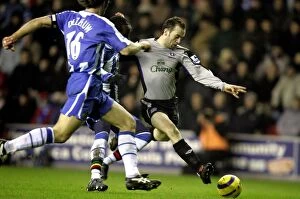 Images Dated 31st January 2006: McFadden's Moment of Glory: Thrilling Goal Attempt at Everton Football Club