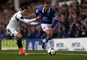 Everton 3 V Swansea City 2 : Goodison Park : 22-03-2014 Prints: McGeady vs Canas: Thrilling Showdown at Goodison Park - Everton vs Swansea City (22-03-2014)