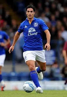 15 July 2011 Bury V Everton Prints: Mikel Arteta Leads Everton FC in Pre-Season Friendly Against Bury at Gigg Lane (2011)