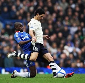Images Dated 19th February 2011: Mikel Arteta vs. Ramires: FA Cup Fourth Round Replay Showdown - A Battle at Stamford Bridge
